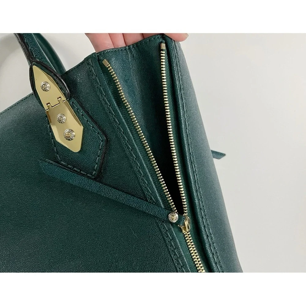 Henri Bendel • Rare Limited Edition Pebble Green A List Satchel - Picture 11 of 15